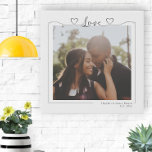 Love Heart Personalized Photo and Text Typography Faux Canvas Print<br><div class="desc">Love Heart themed Personalized Photo and Text Typography wall art -  Faux Wrapped Canvas Print from Ricaso - add your own photograph and text to this great faux canvas</div>