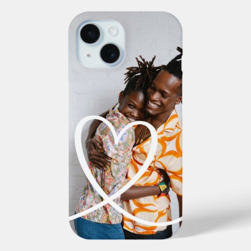 Love heart personalized photo custom made iPhone 15 case