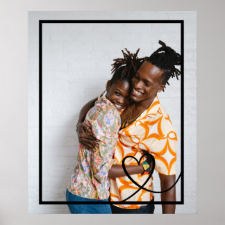 Love heart personalized photo custom made poster