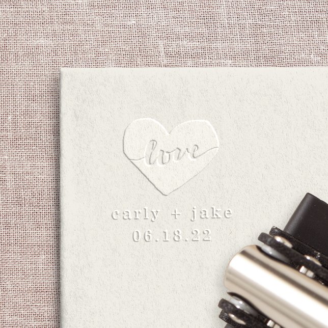 Love Heart Personalized Wedding Embosser (Creator Uploaded)