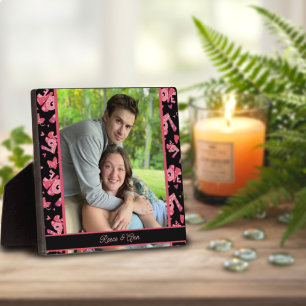 Love Heart Photo Customized Names Plaque