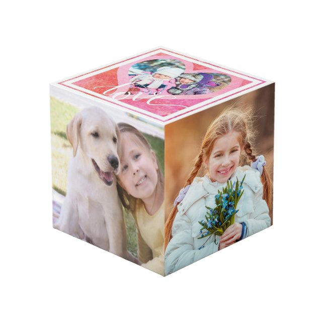 LOVE Heart Photo Frame (Five Photos) (Front Angled)