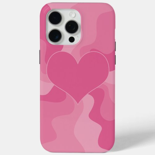 Love Heart _ Pink iPhone 15 Pro Max Case
