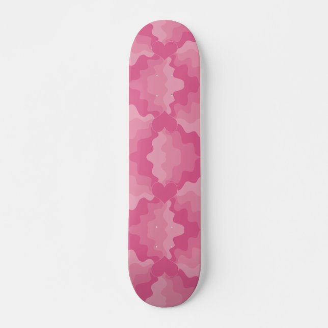 Love Heart - Pink Skateboard (Front)