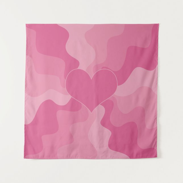 Love Heart - Pink Tapestry (Front)