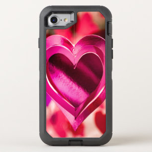 Love Heart Pink Valentines Day Anniversary OtterBox Defender iPhone SE/8/7 Case
