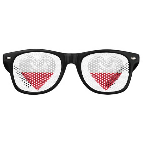 Love heart poland retro sunglasses