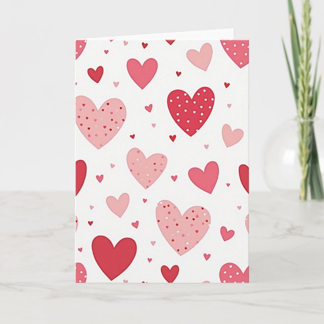 Love Heart Polka Dot Card (Front)