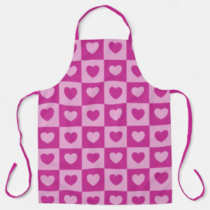 Love Heart Polka Dot Patchwork Pattern Apron