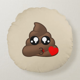 Love Heart Poop Emoji Pillow