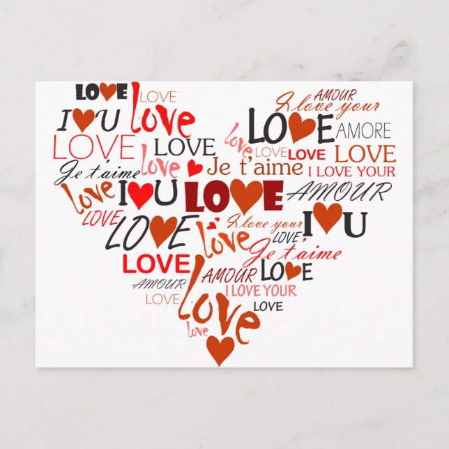Love Heart Postcard (Front)