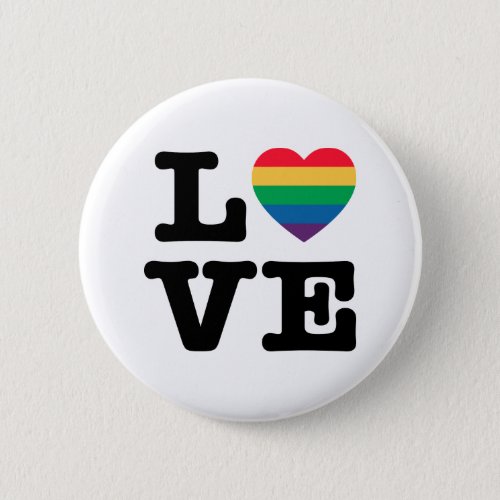 Love Heart Pride Button