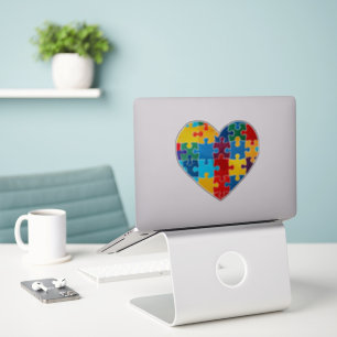 Love Heart Puzzle Acceptance Autism Awareness Sticker
