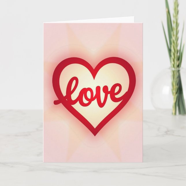Love Heart Radiant Scene Card (Front)