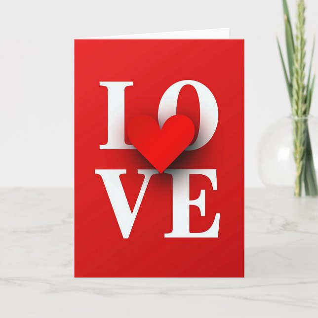 Love Heart Red Card (Front)