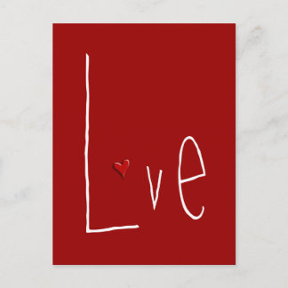 Love Heart red Postcard