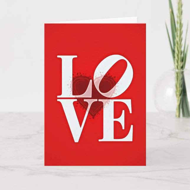Love Heart Romantic Card (Front)
