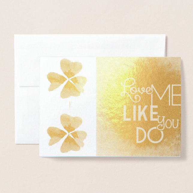 Love Heart Romantic Kiss Love Destiny Destiny's Foil Card (Front With Envelope)