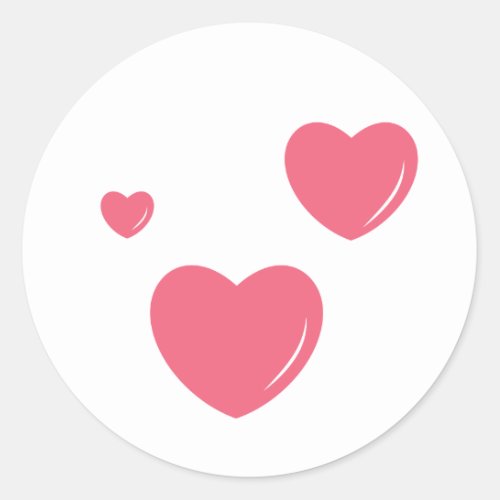 Love Heart Round Stickers