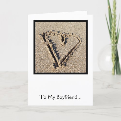 Love Heart Sand Valentines Card