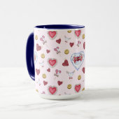 Love Heart Sewing Watercolor        Mug (Front Left)