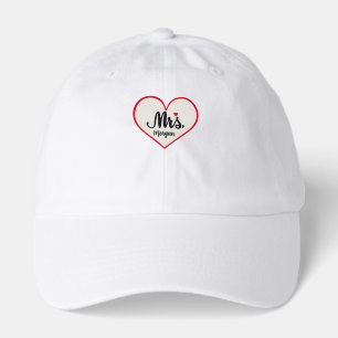 Love Heart Sign With Mrs. Script Hat