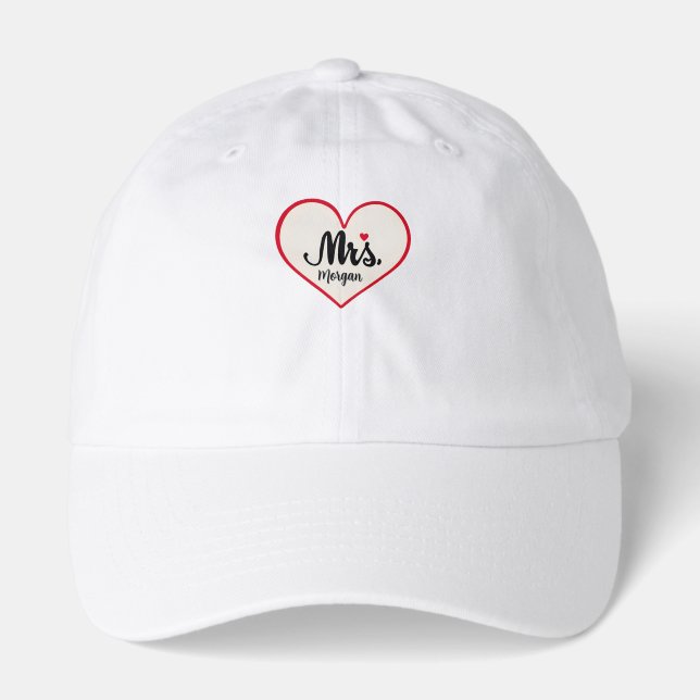 Love Heart Sign With Mrs. Script Hat (Front)