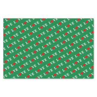 LOVE Heart simple modern chic elegant green