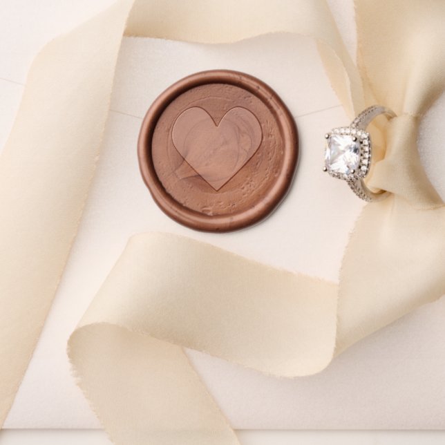 Love Heart Solid Brass Wax Stamper (Insitu (Wedding))