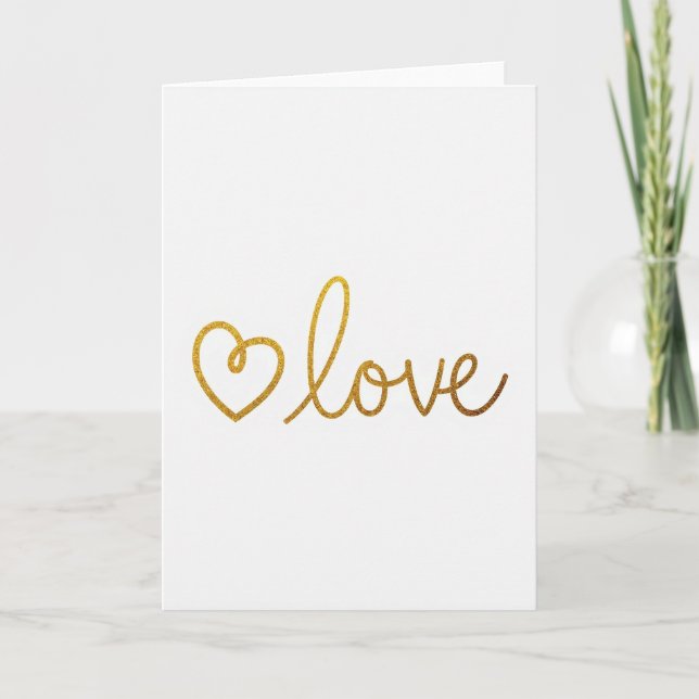 Love Heart Sparkle Card (Front)