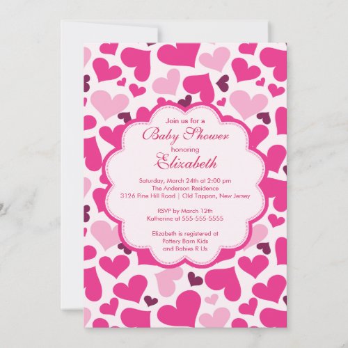 Love Heart Spring Baby Shower Invitation
