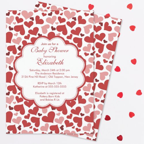 Love Heart Spring Baby Shower Invitation