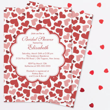 Love Heart Spring Bridal Shower Invitation by celebrateitinvites at Zazzle