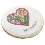 Love heart stained glass sugar cookie (Angled)