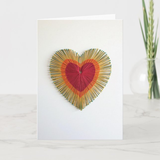 Love Heart String Art Card (Front)