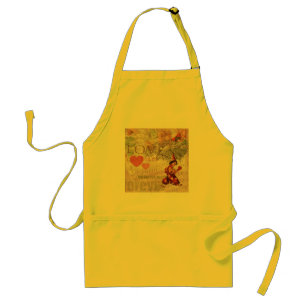 Love Heart Sweetheart Valentine Cherub Adult Apron