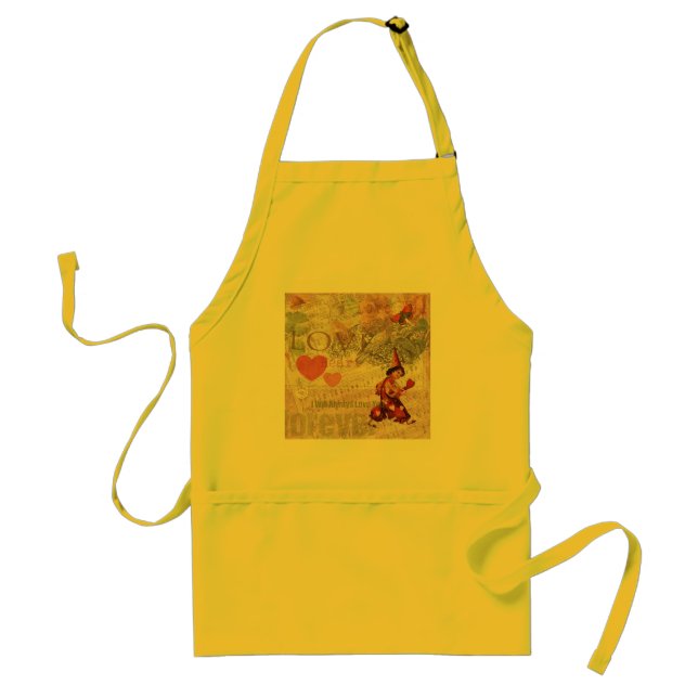 Love Heart Sweetheart Valentine Cherub Adult Apron (Front)