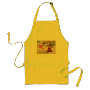 Love Heart Sweetheart Valentine Cherub Adult Apron