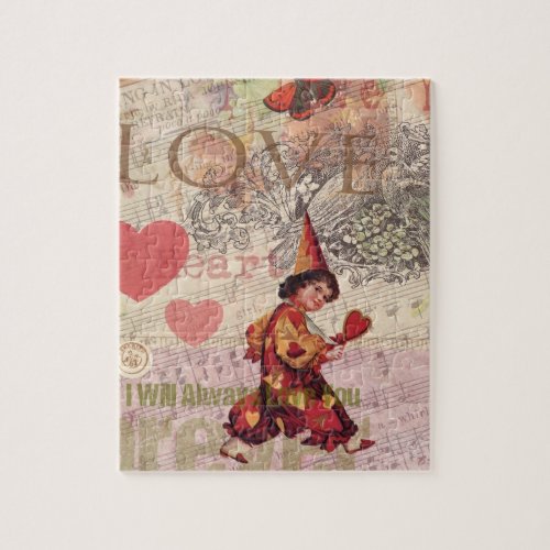 Love Heart Sweetheart Valentine Cherub Jigsaw Puzzle