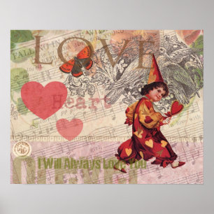 Love Heart Sweetheart Valentine Cherub Poster