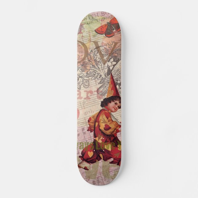 Love Heart Sweetheart Valentine Cherub Skateboard Deck (Front)