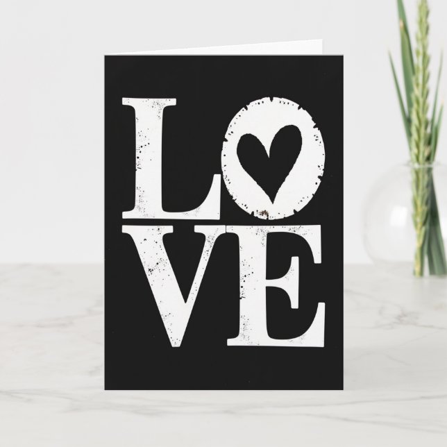 Love Heart Texture Art Card (Front)