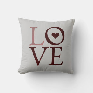 Love heart throw pillow