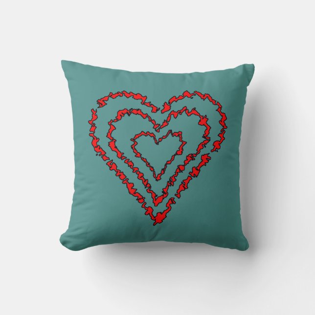 Love Heart Throw Pillow (Front)