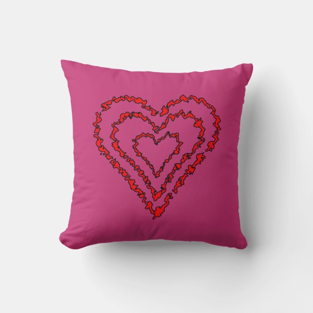 Love Heart Throw Pillow (Front)