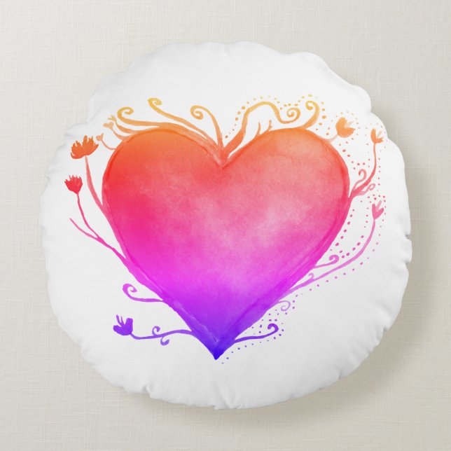 Love Heart  Throw Pillow (16") (Front)