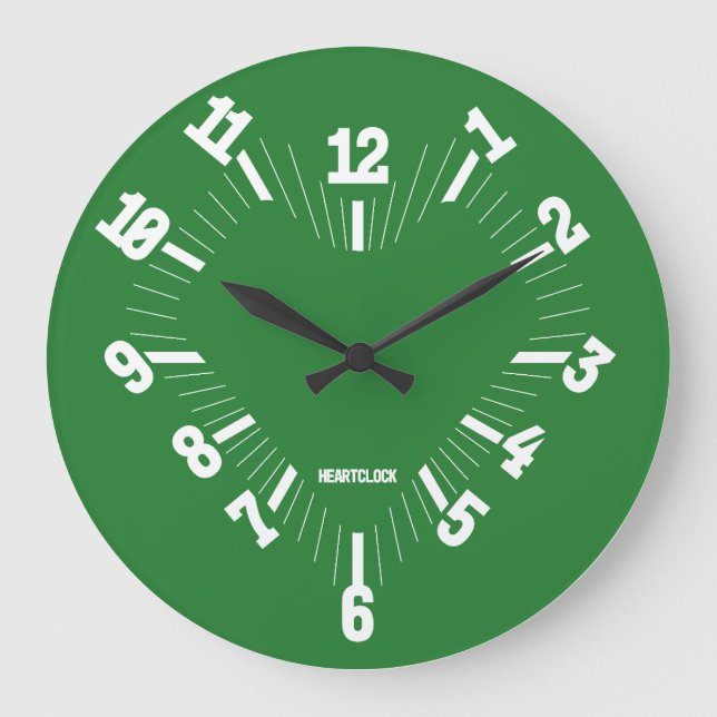 Love HEART TIME BY MASANSER PIXELAT Large Clock (Front)