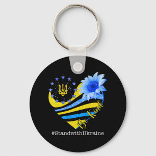 Love Heart Ukraine Be Kind Stand With Ukraine Ukra Keychain