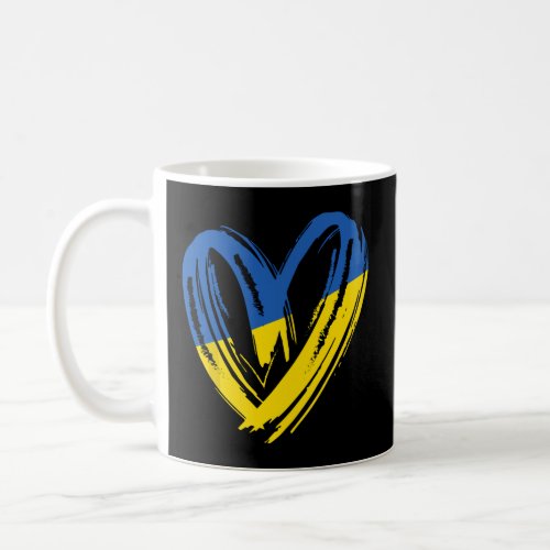 Love Heart Ukraine Ukrainian Flag Vintage Stand Wi Coffee Mug