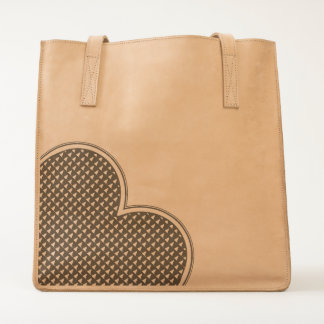 LOVE -Heart v3- Leather Tote
